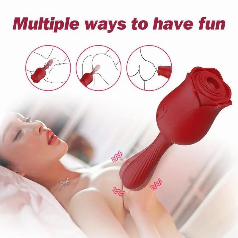 2 in 1 Rose Clit Sex Toy for Women