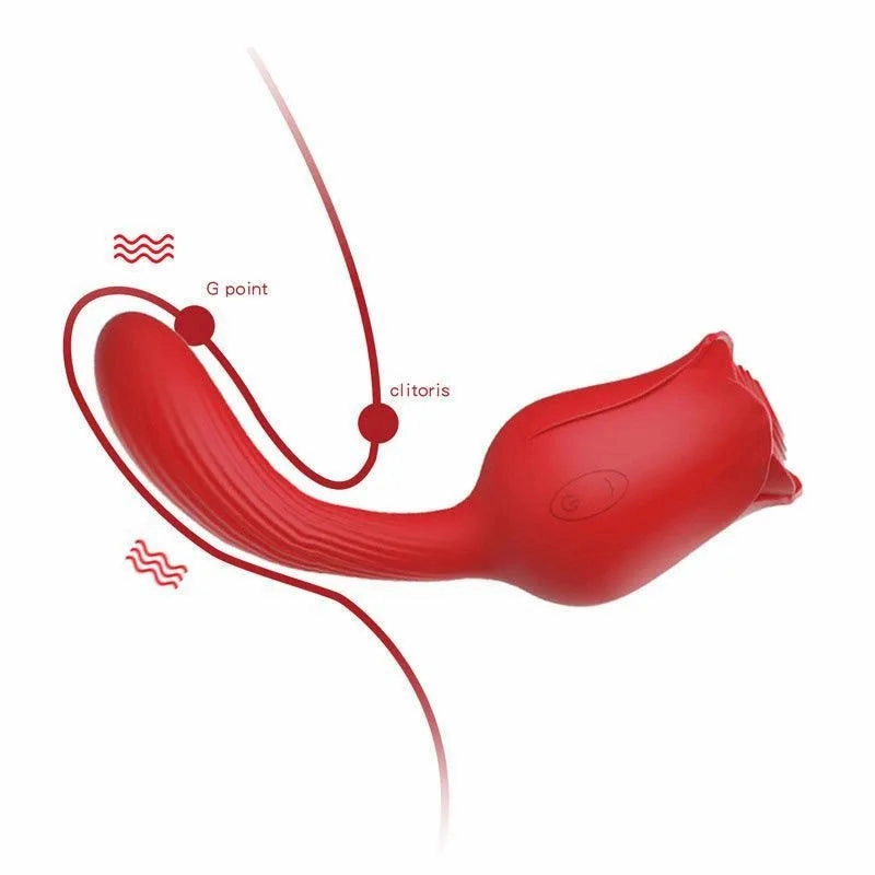 2 in 1 Rose Clit Sex Toy for Women