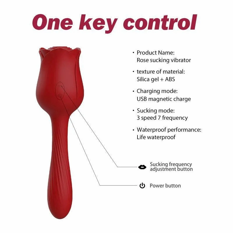 2 in 1 Rose Clit Sex Toy for Women