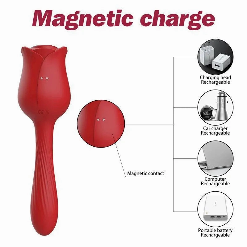 2 in 1 Rose Clit Sex Toy for Women