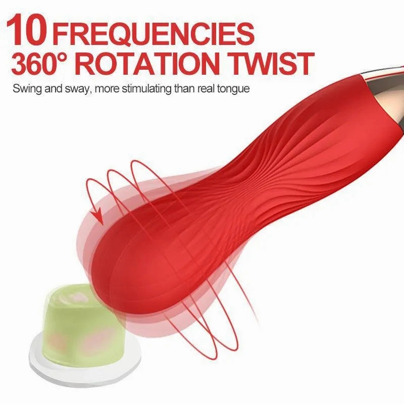 3-In-1 Disassemably Licking Rose Toy Swing Vibraitng Egg