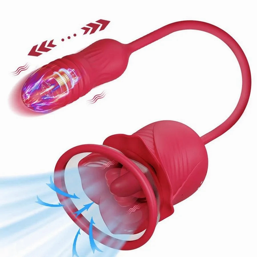 3-IN-1 Rose Clit Pump Toy for Women