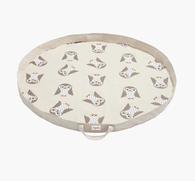 3 Sprouts Play Mat, White Owl