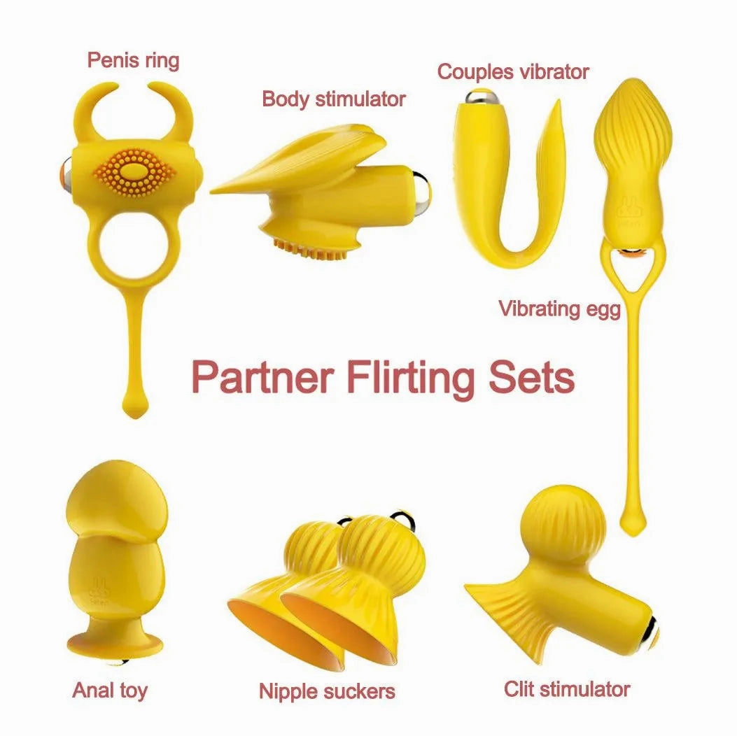 7 Vibrating Sex Toys Set for Couples Flirting
