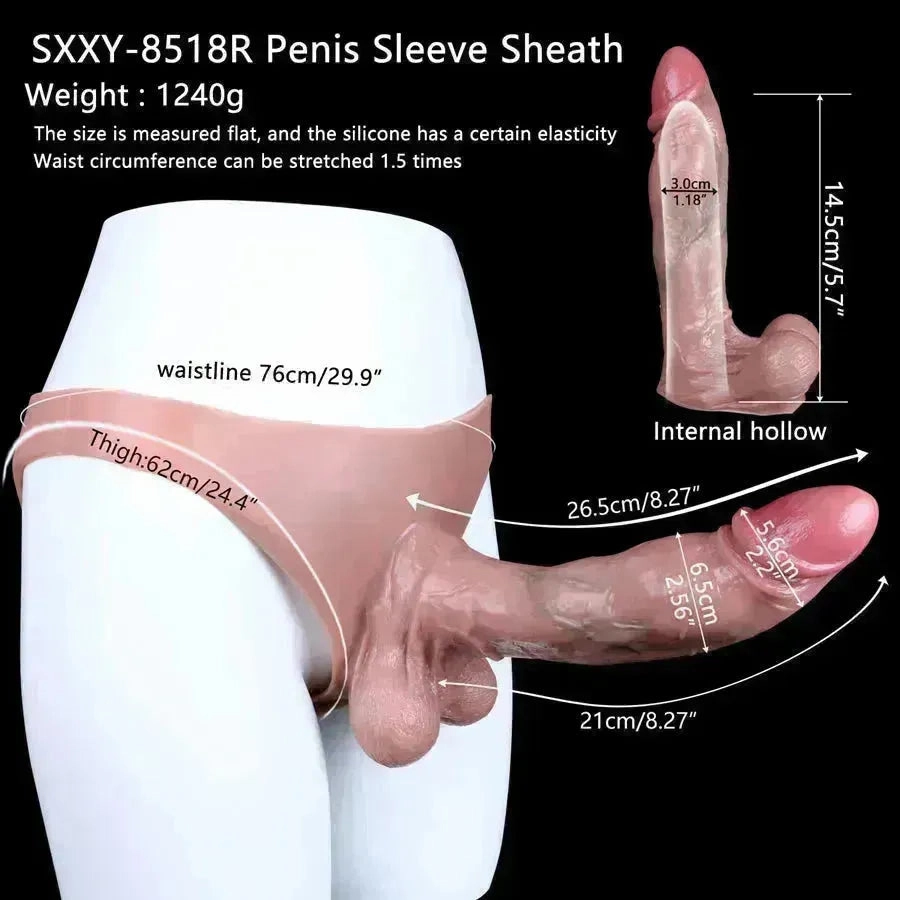 8 Inches Wearable Hollow Dildo