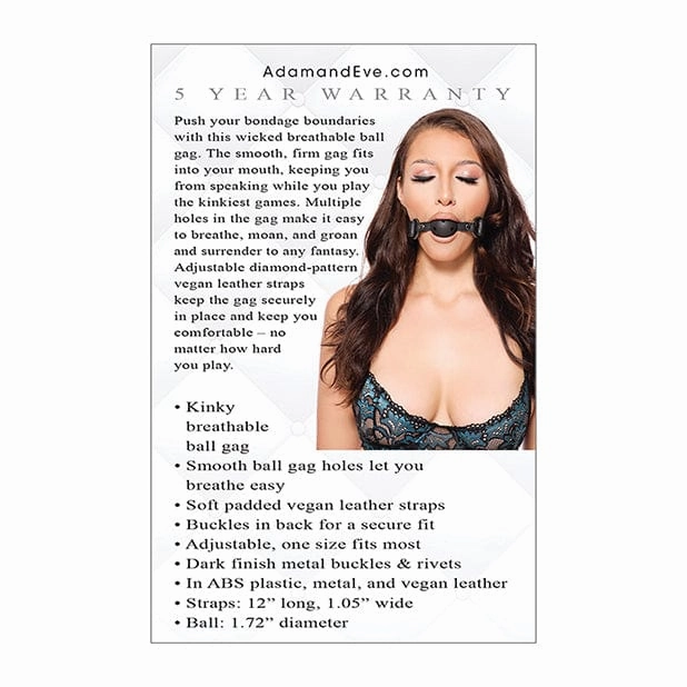 Adam & Eve - Eve's Fetish Dreams Ball Gag (Black)