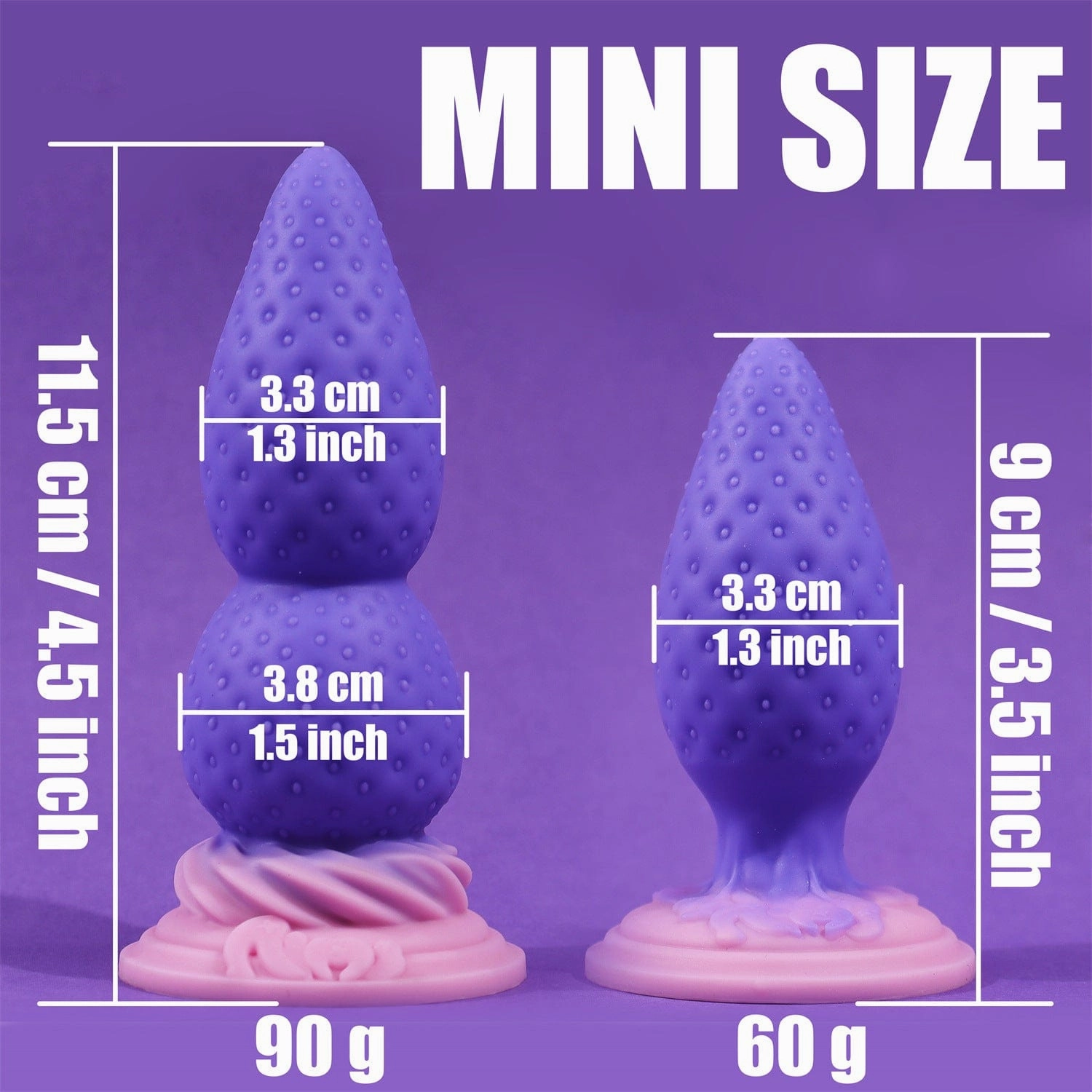AIMITEX Strawberry Butt Plug Silicone Anal Sex Toy