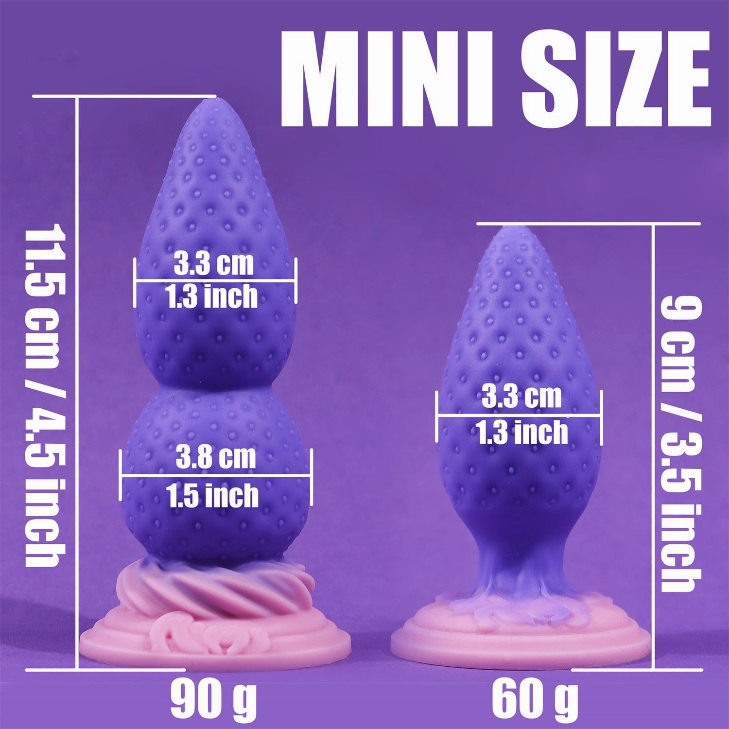 AIMITEX Strawberry Butt Plug Silicone Anal Sex Toy