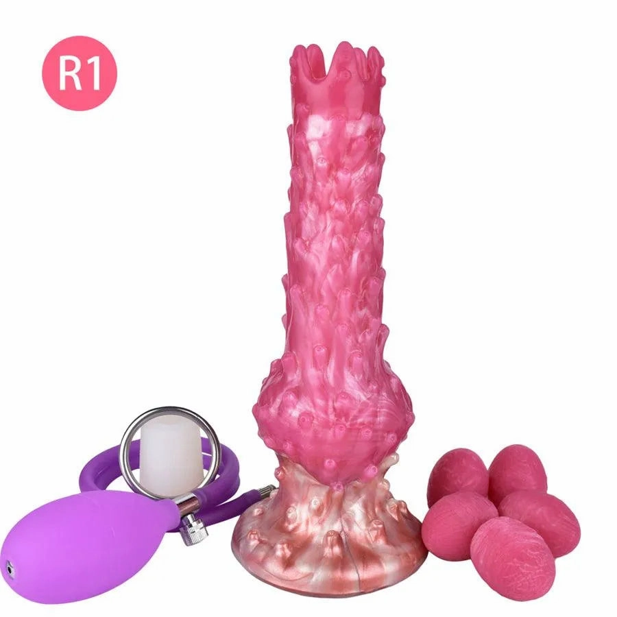 Airbag Pushing Egg Laying Dildo for Sex Game