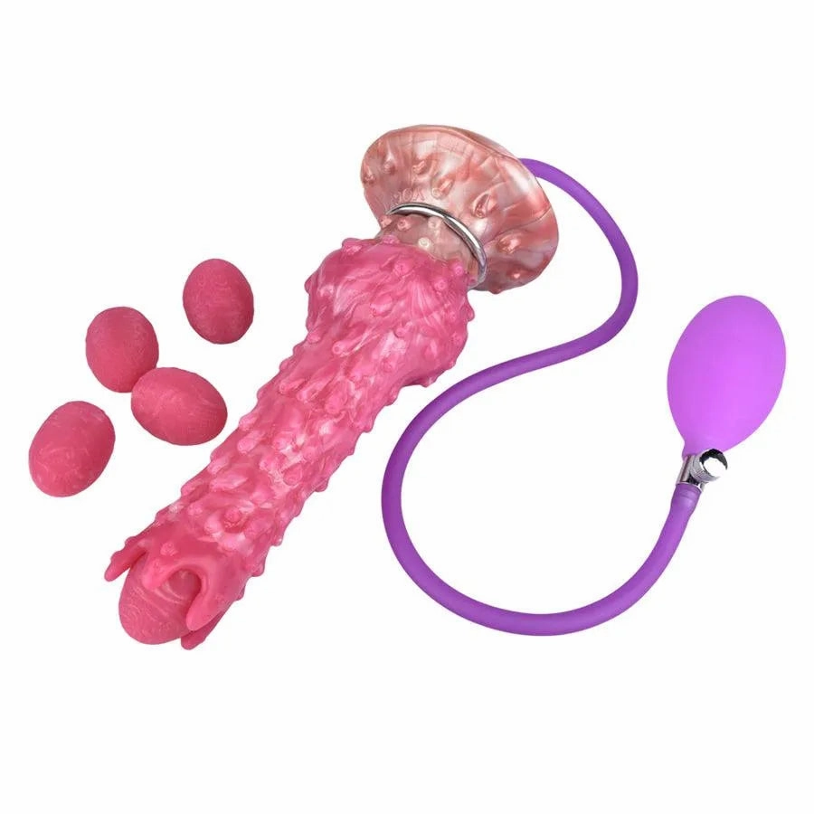 Airbag Pushing Egg Laying Dildo for Sex Game