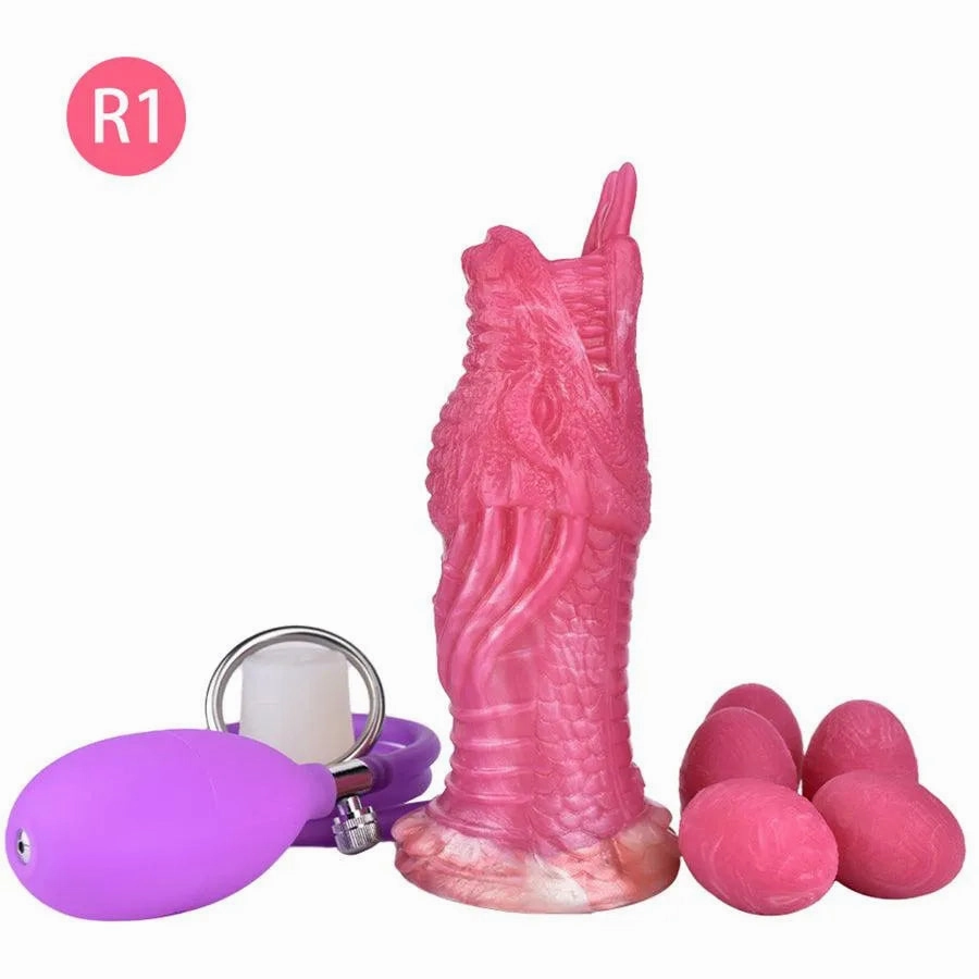 Airbag Pushing Egg Laying Dildo Sex Toy