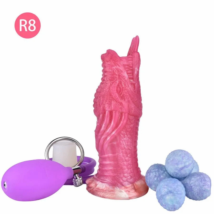 Airbag Pushing Egg Laying Dildo Sex Toy