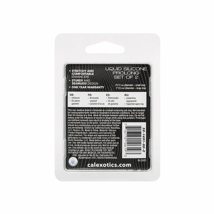 Alpha Liquid Silicone Prolong Set of 2 Cock Rings