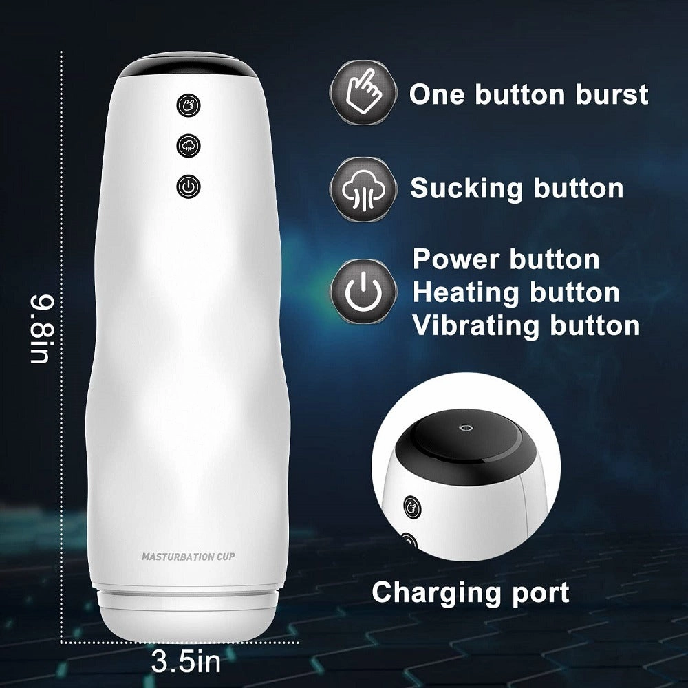 Amovibe Automatic Male Masturbator, Male Masturbators Cup with 3 Thrusting & 10 Vibration Modes,Sex Toys for Men with Heating Function,Adult Sex Toys & Games