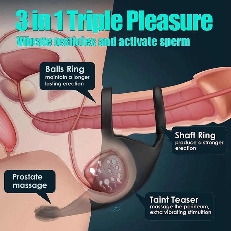 App Control Vibrating Testicle Ring