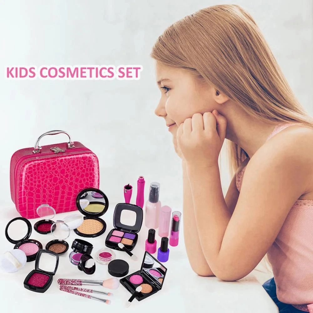 BESLY 21-Pieces Child Girls Makeup Set Toys Real Makeup Kit Toys for Girls Toys Age 6-12