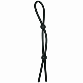 Black Adjustable Cock Tie - Fits Most Sizes!