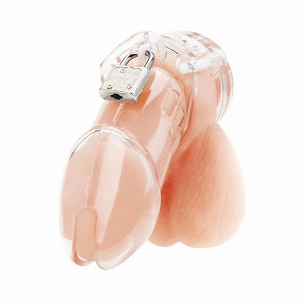 Blue Line - Acrylic See Thru Chastity Cock Cage (Clear)