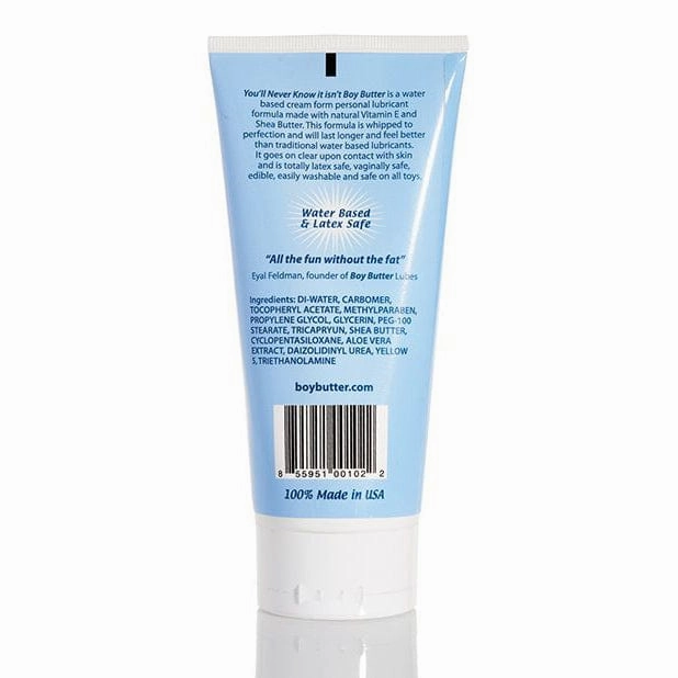 Boy Butter - H2O Water Based Cream Lube Tube 6oz