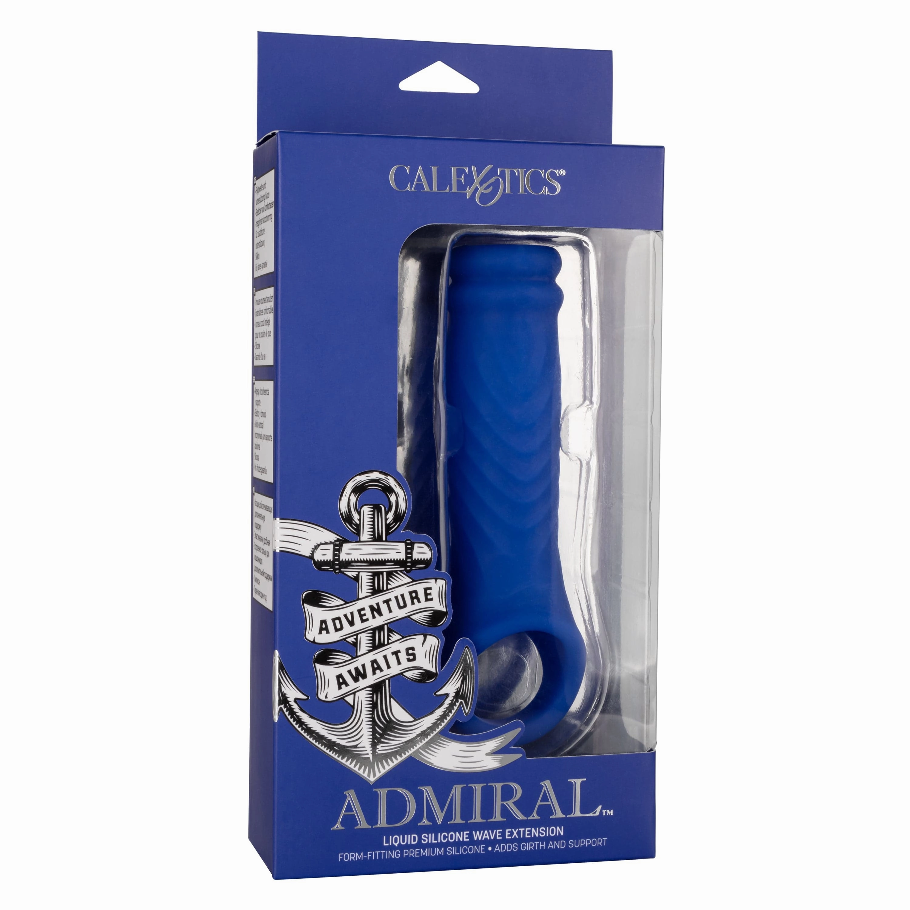 California Exotics - Admiral Liquid Silicone Wave Extension Cock Sleeve (Blue)