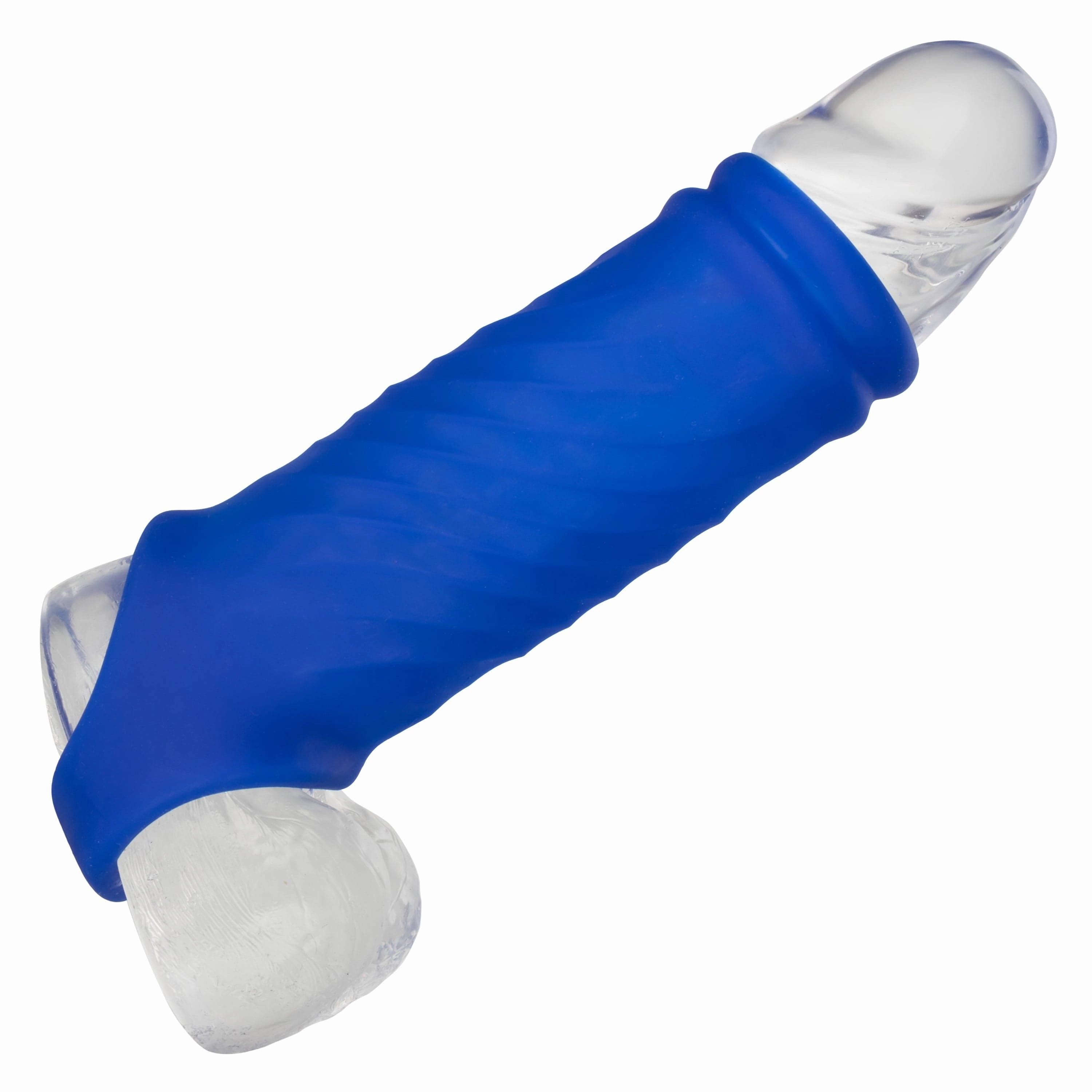 California Exotics - Admiral Liquid Silicone Wave Extension Cock Sleeve (Blue)