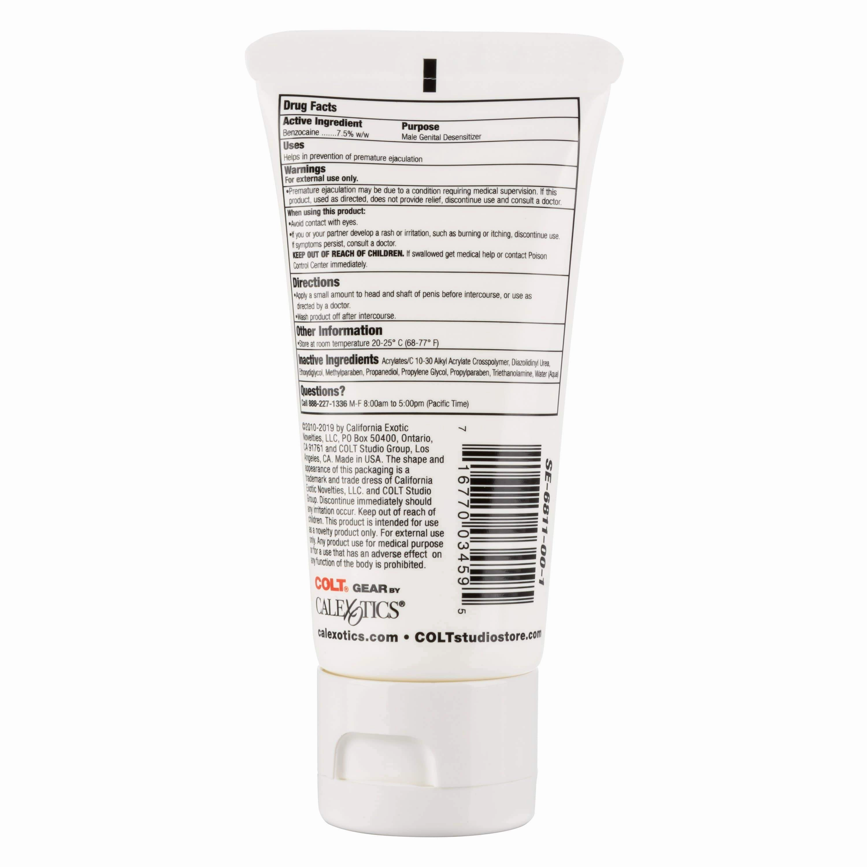 California Exotics - COLT Sta Hard Male Genital Desensitizer Cream 2oz