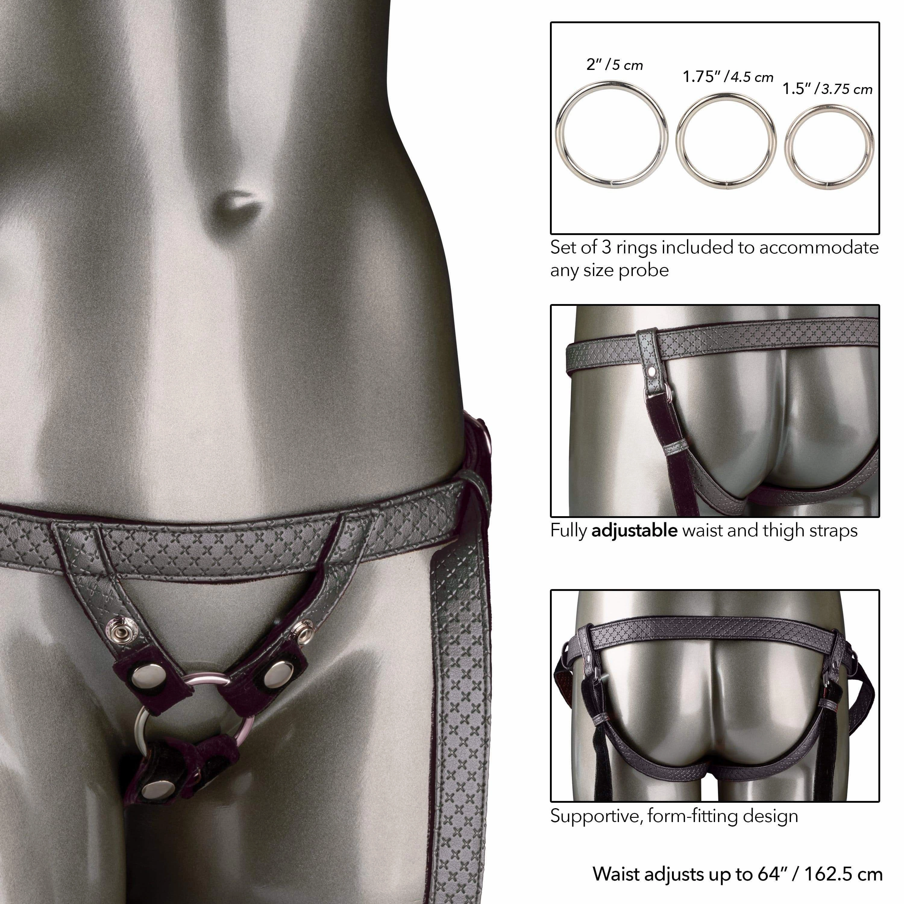 California Exotics - Her Royal Harness The Regal Duchess Strap On (Black)