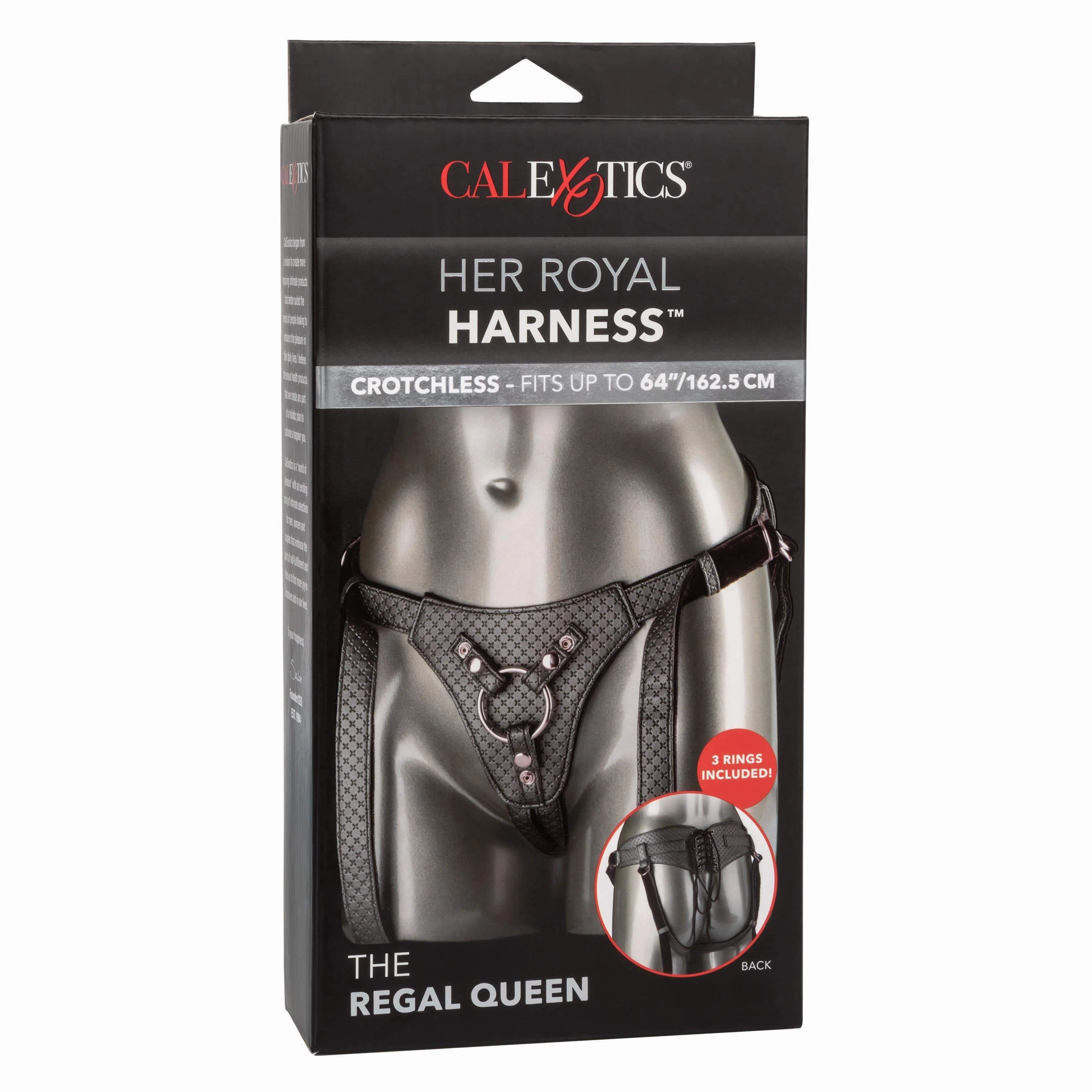 California Exotics - Her Royal Harness The Regal Queen Strap On (Black)
