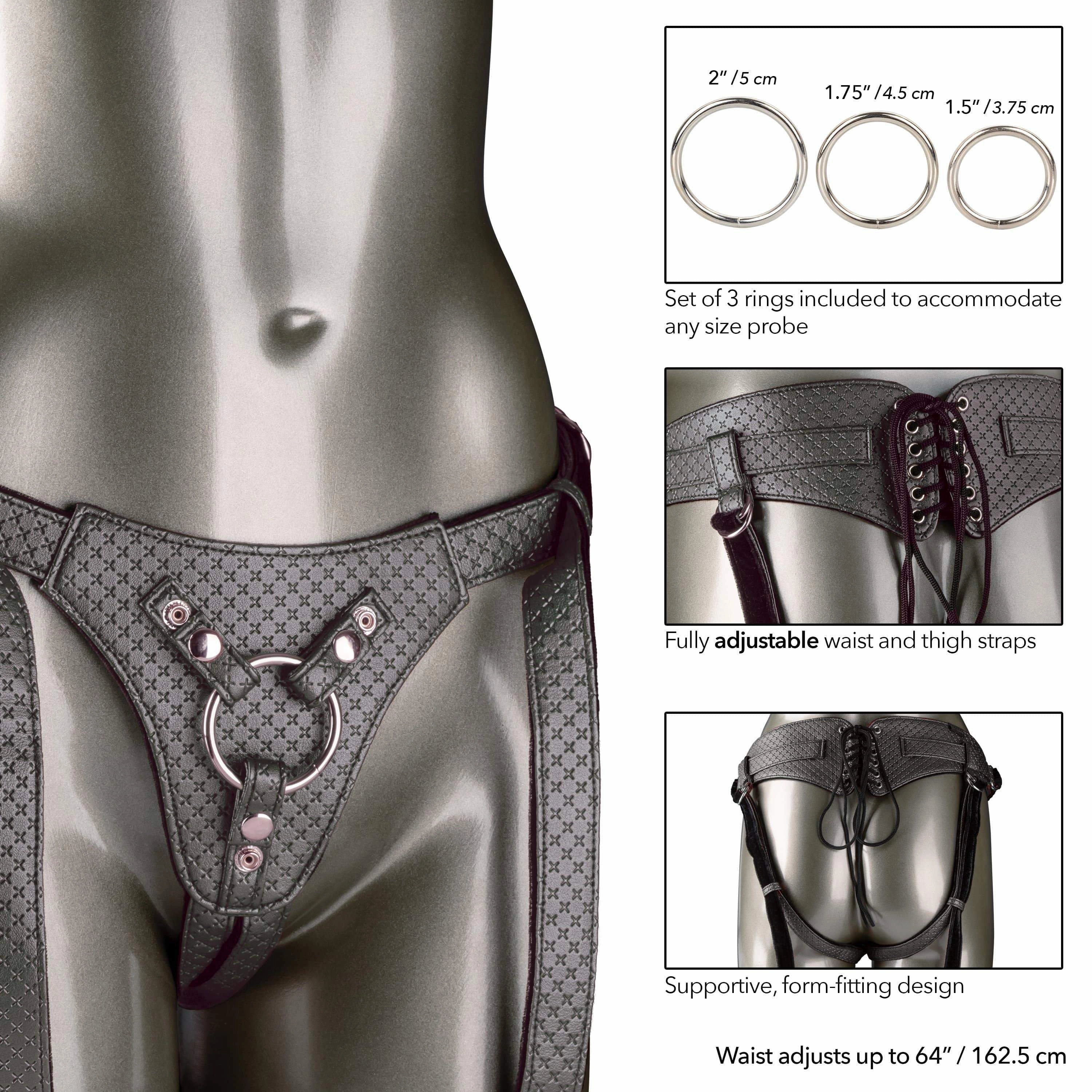 California Exotics - Her Royal Harness The Regal Queen Strap On (Black)