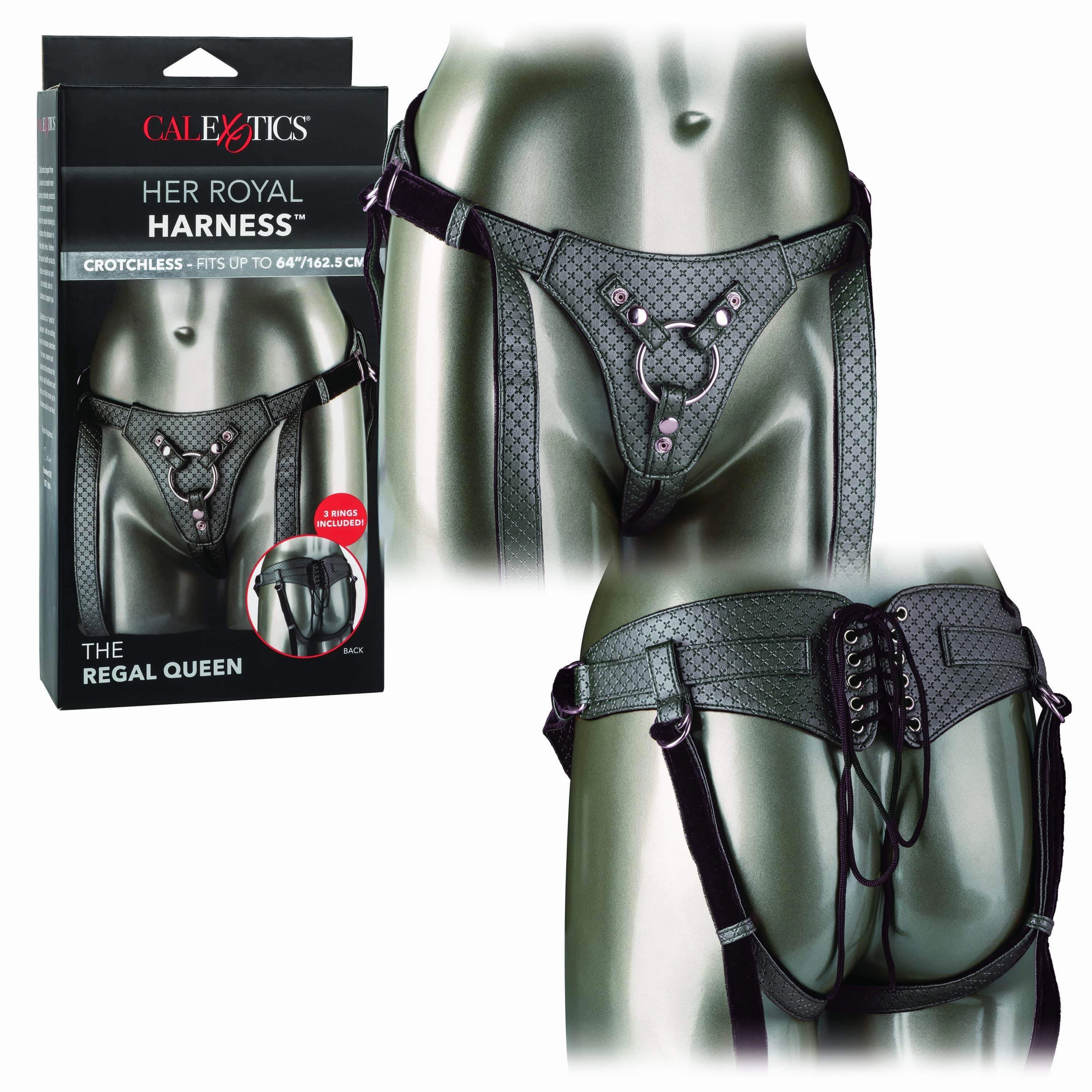 California Exotics - Her Royal Harness The Regal Queen Strap On (Black)