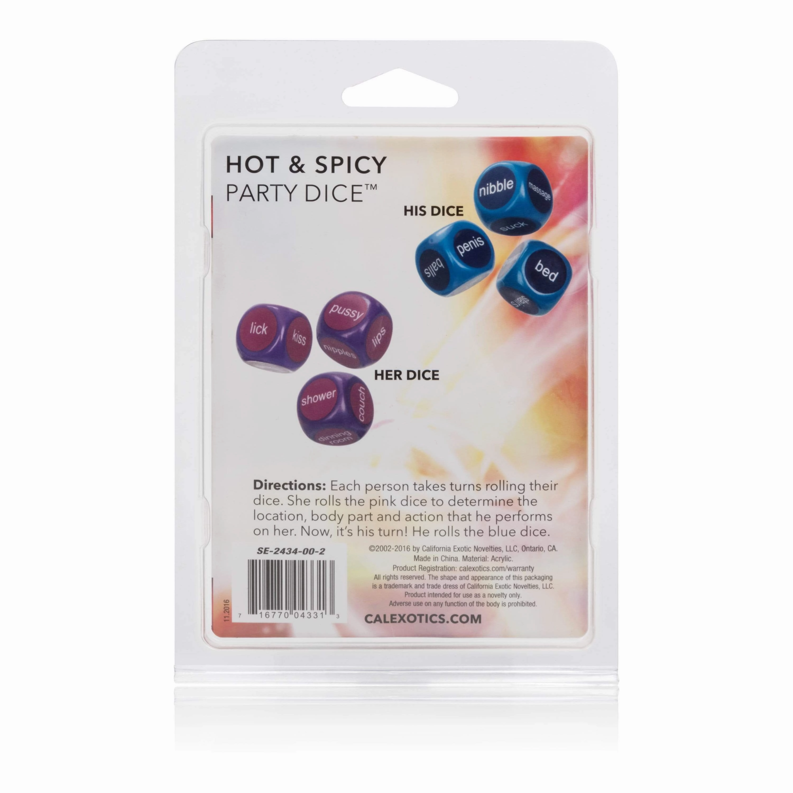 California Exotics - Hot and Spicy Party Dice (Multi Colour)