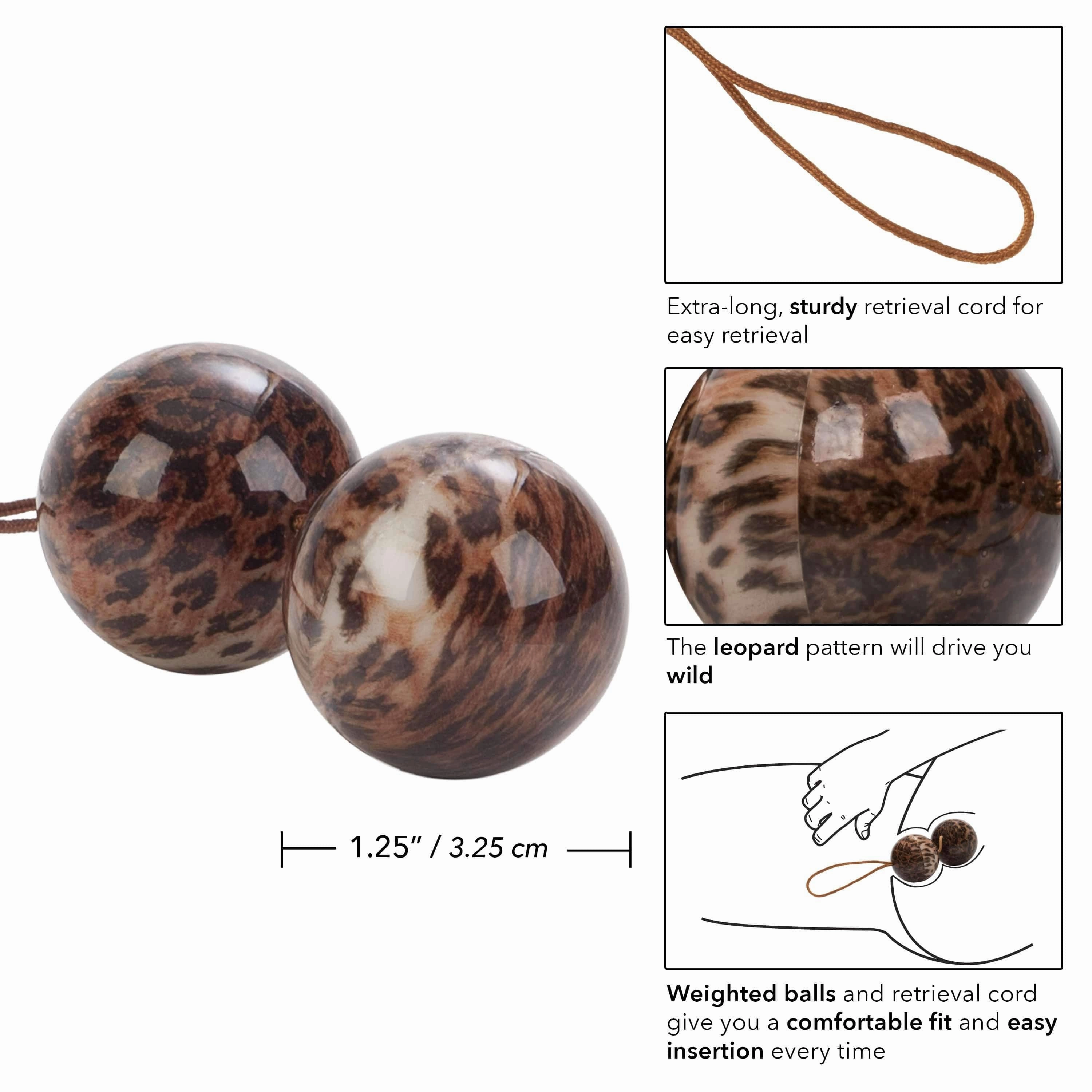 California Exotics - Leopard Duotone Weighted Kegel Balls (Leopard)