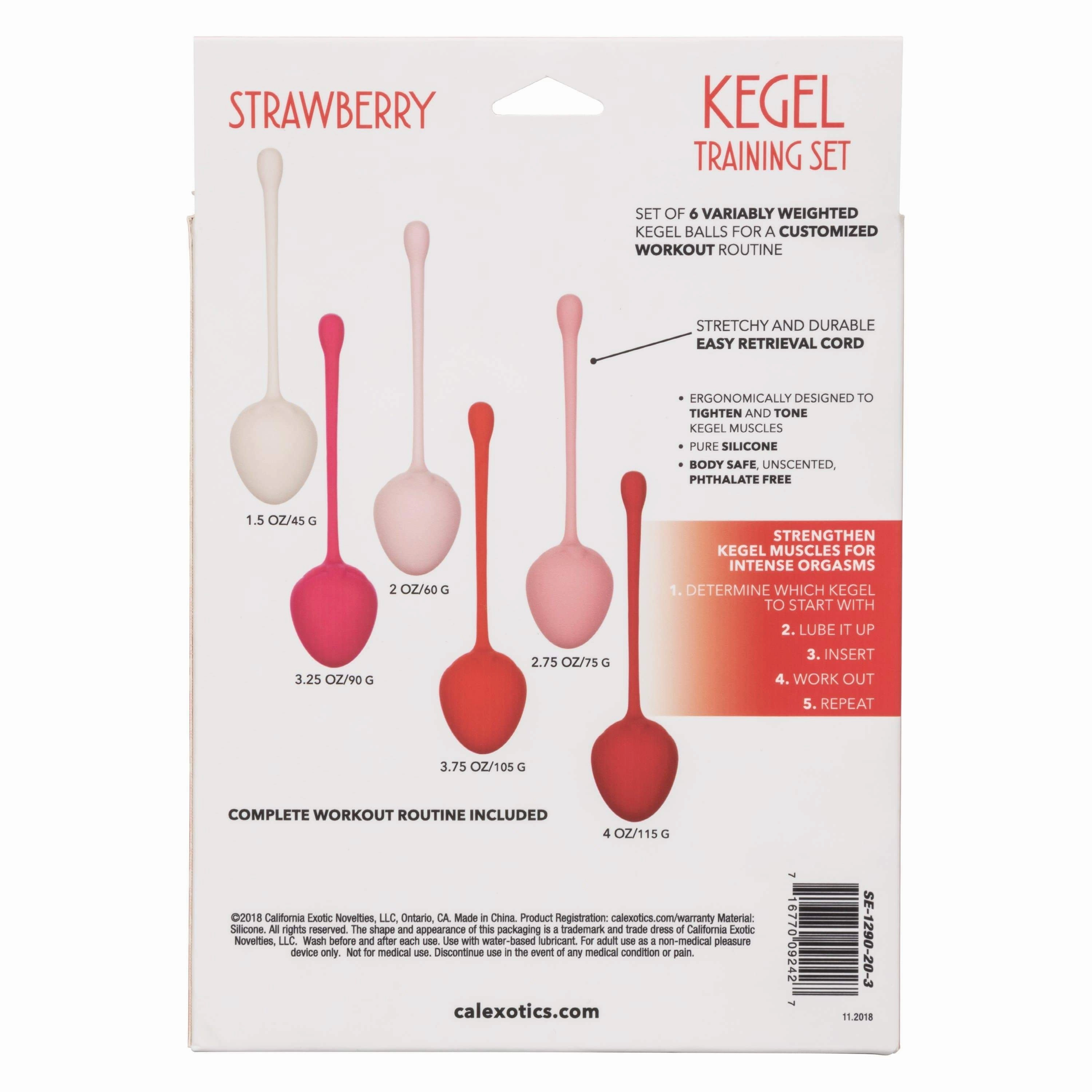 California Exotics - Strawberry Silicone Kegel Balls Training Set (Pink)