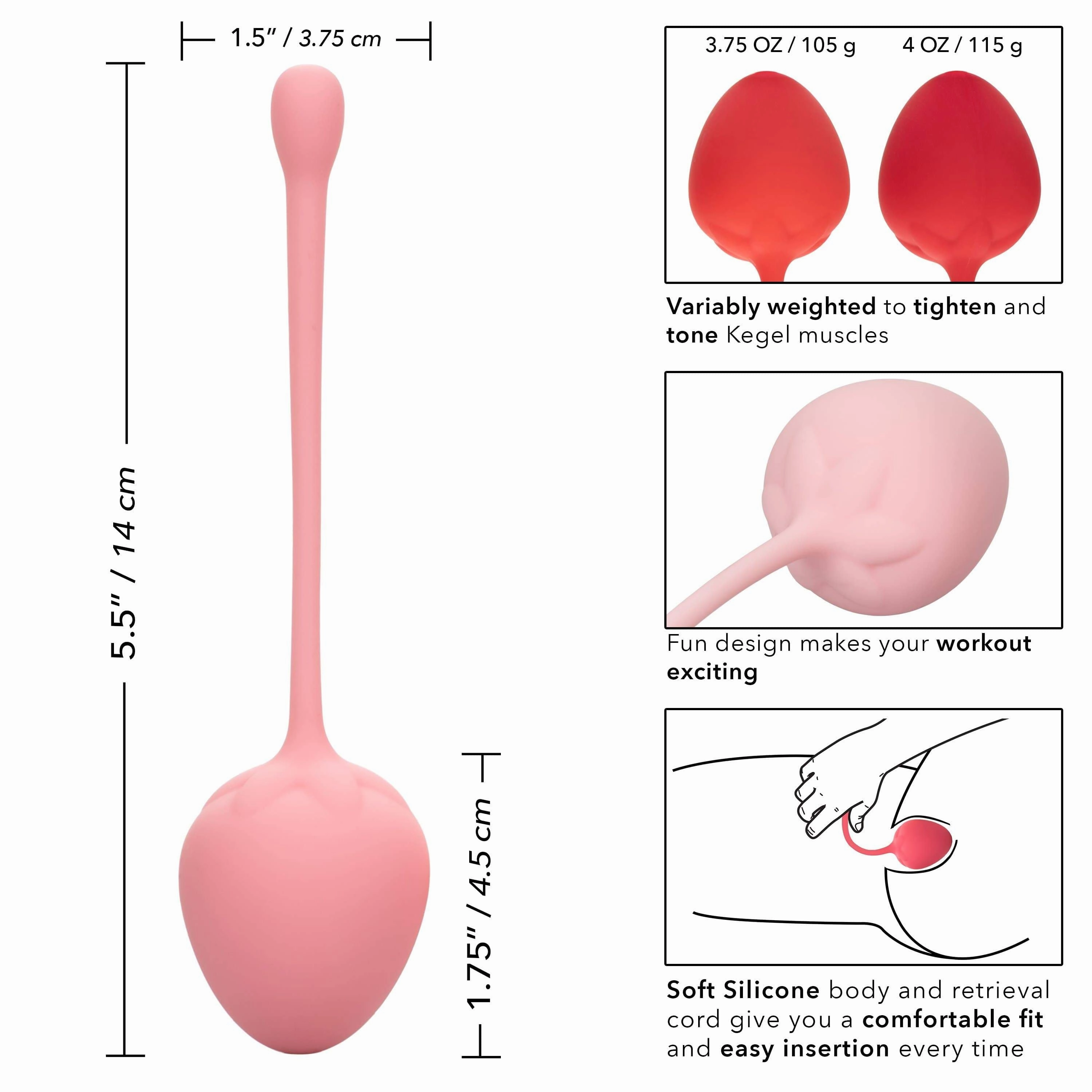 California Exotics - Strawberry Silicone Kegel Balls Training Set (Pink)