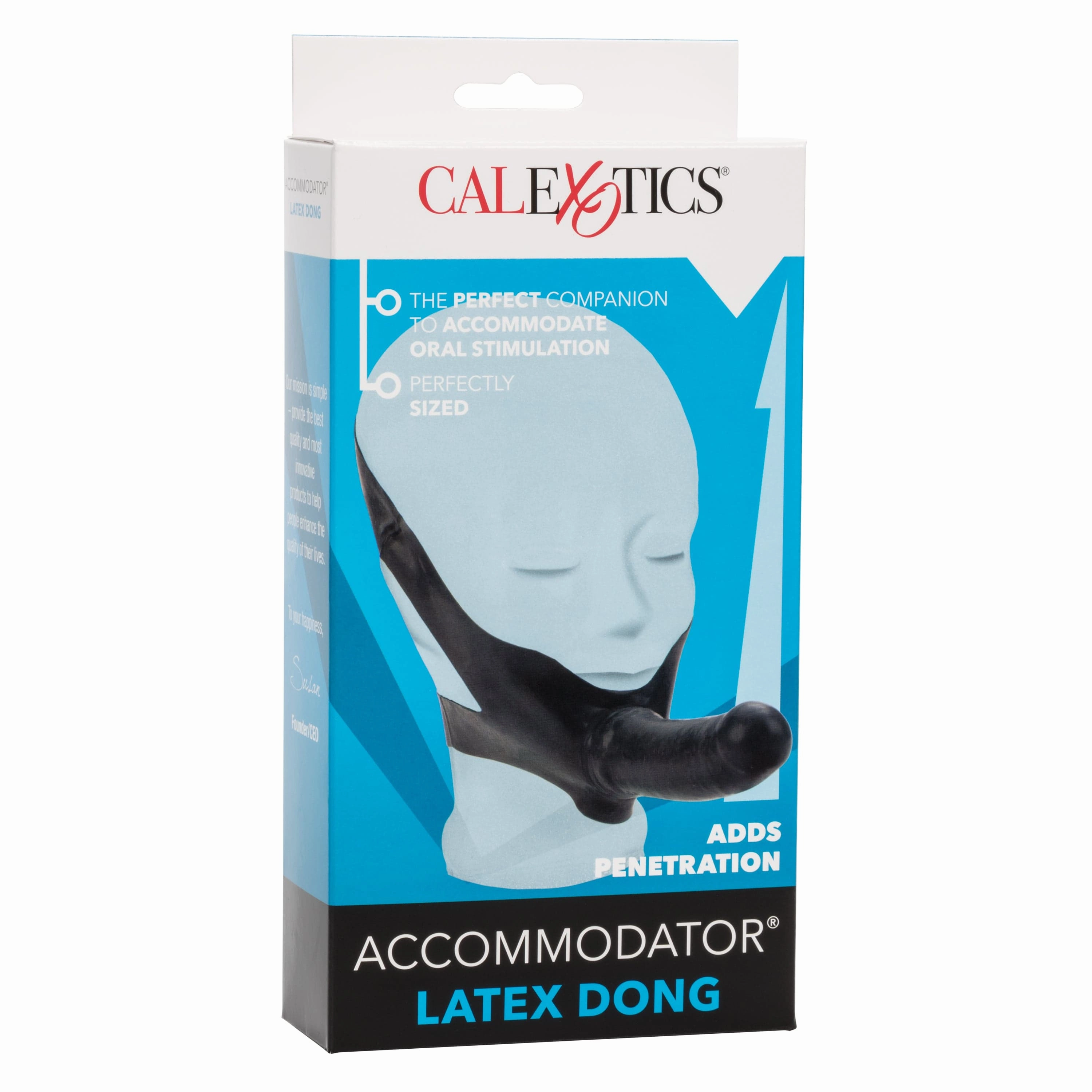California Exotics - The Original Accommodator Latex Dong Mouth Strap On