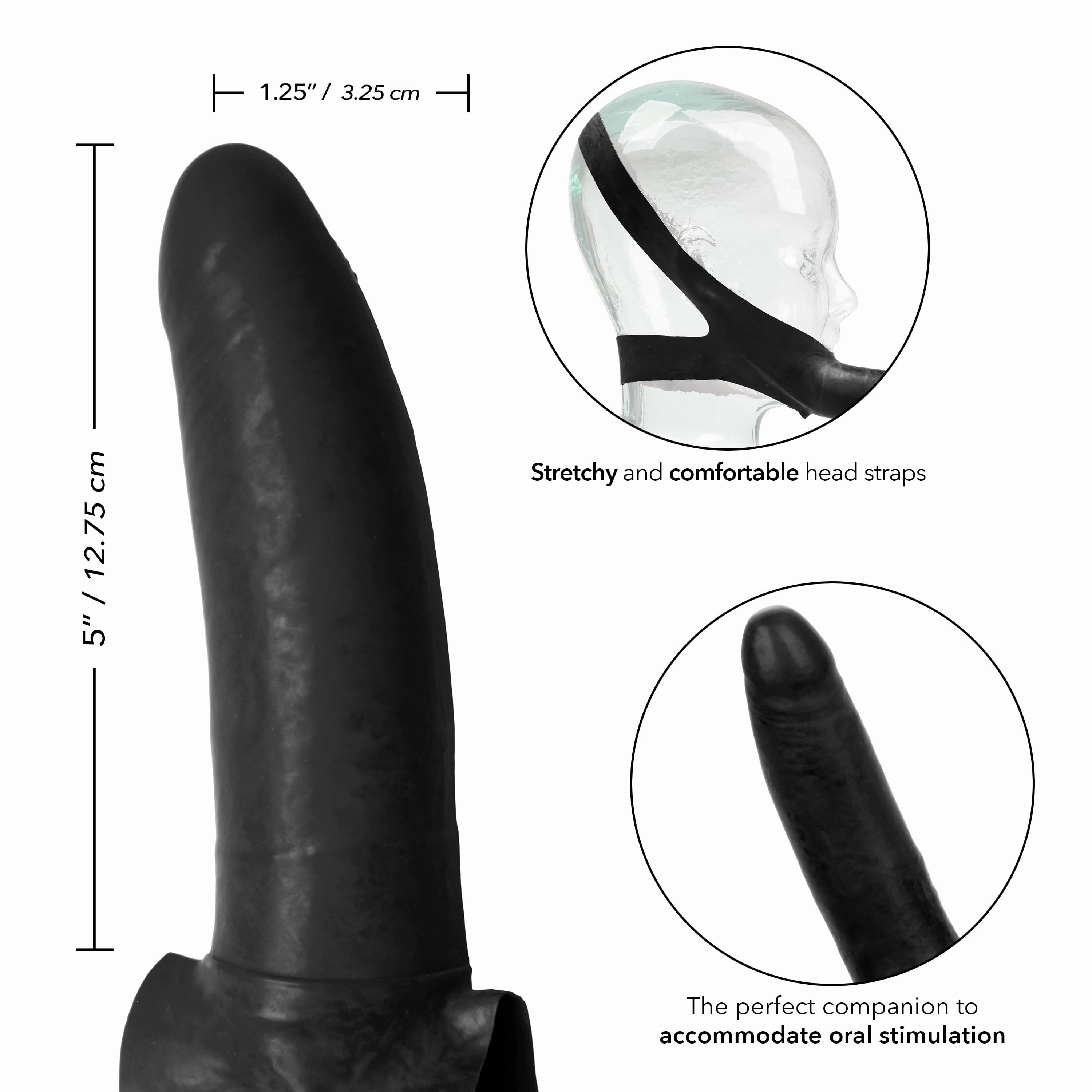 California Exotics - The Original Accommodator Latex Dong Mouth Strap On
