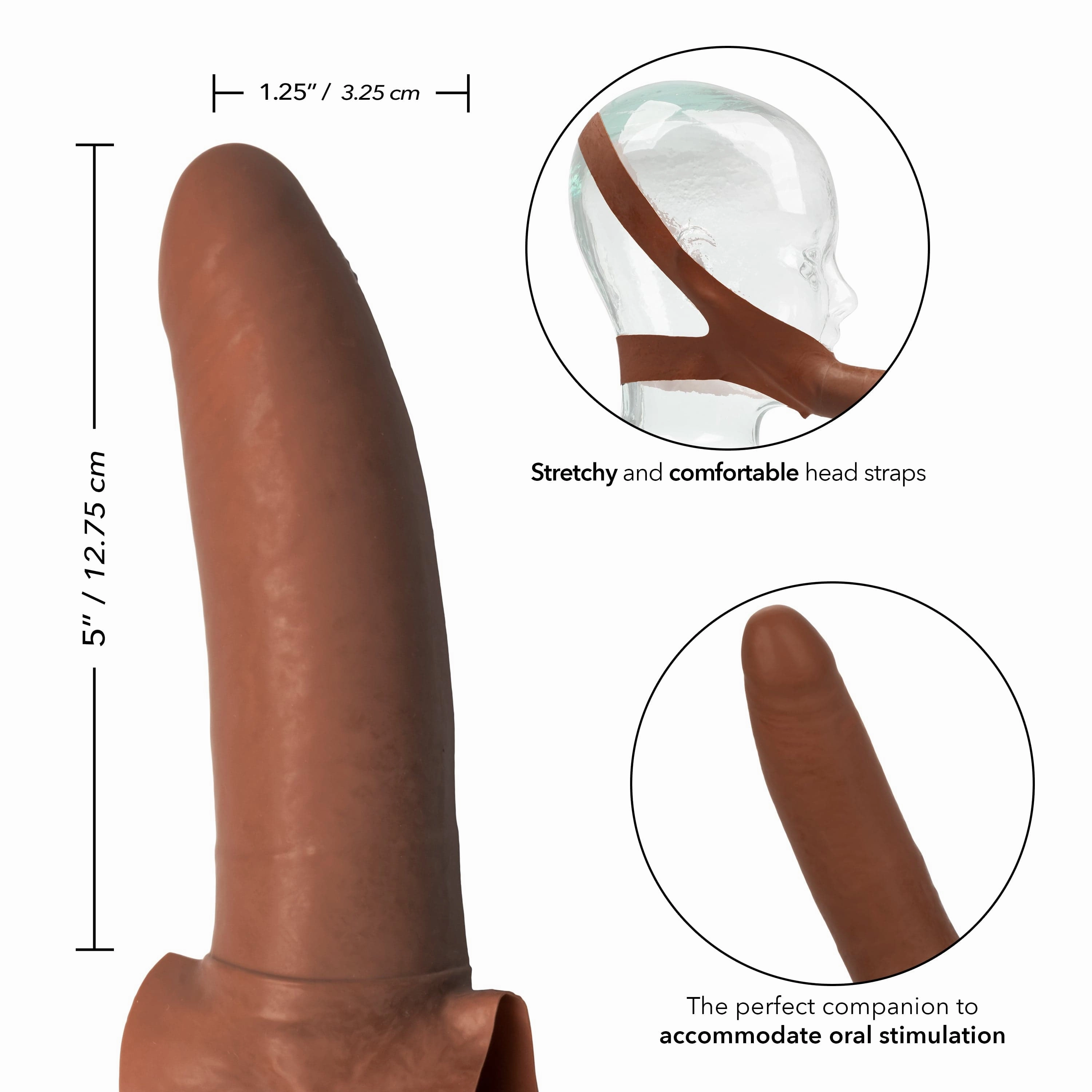 California Exotics - The Original Accommodator Latex Dong Mouth Strap On