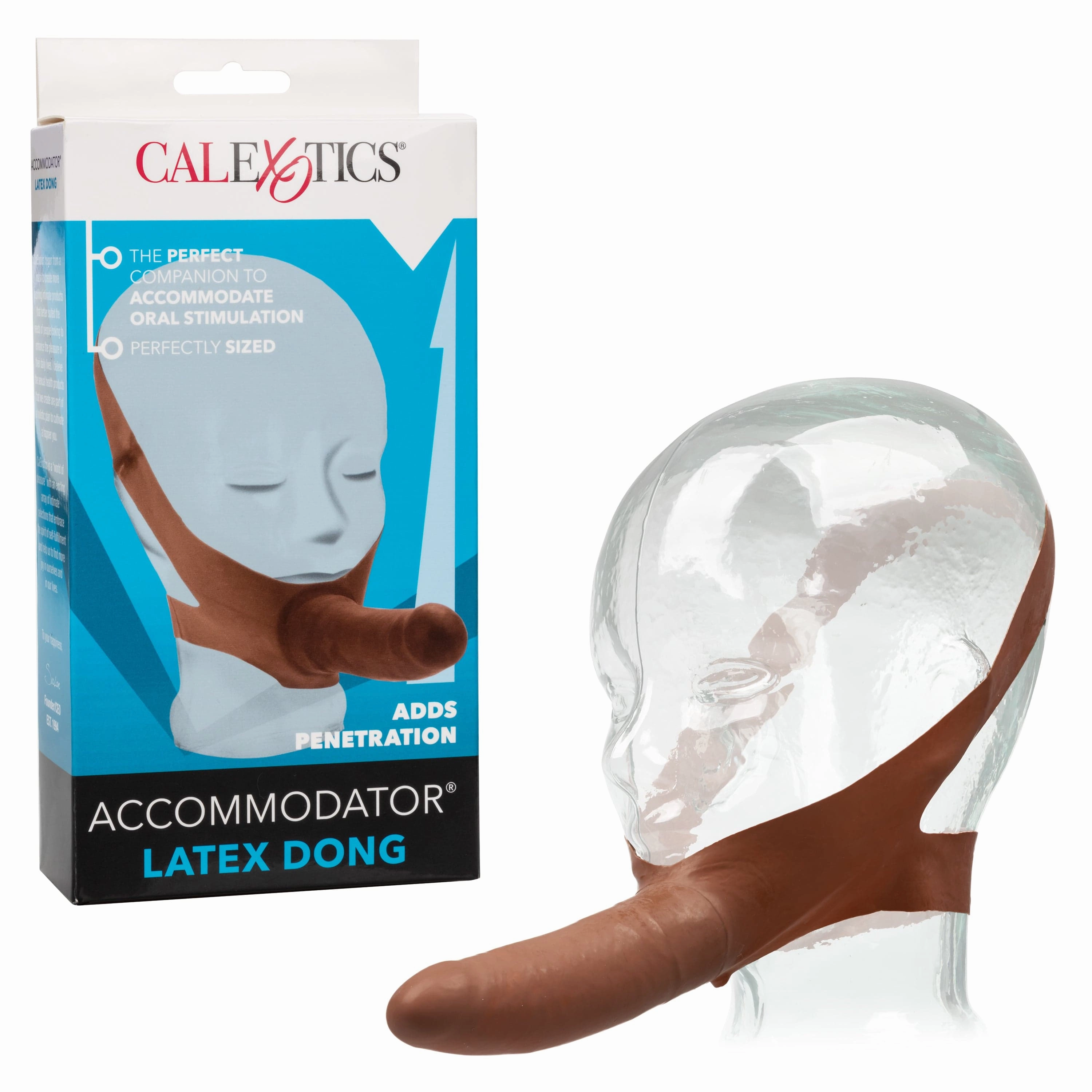 California Exotics - The Original Accommodator Latex Dong Mouth Strap On