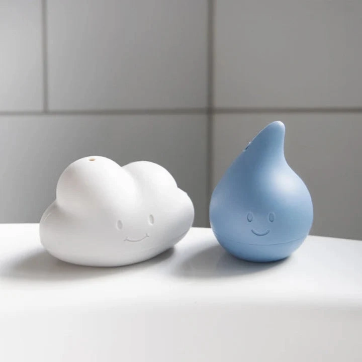 Cloud and Droplet Bath Toys - Cloudy Blue
