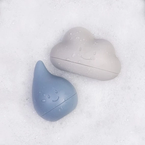 Cloud and Droplet Bath Toys - Cloudy Blue