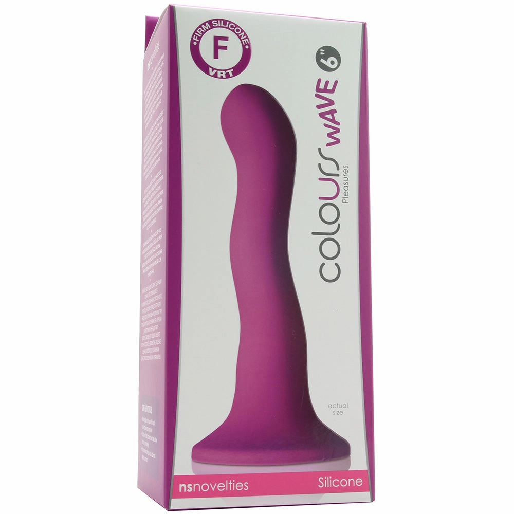 Colours Wave 6 Inch Silicone Dildo in Purple