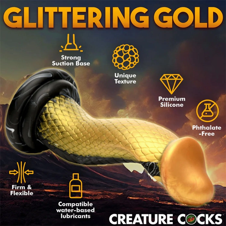 Creature Cocks Golden Mamba Dildo