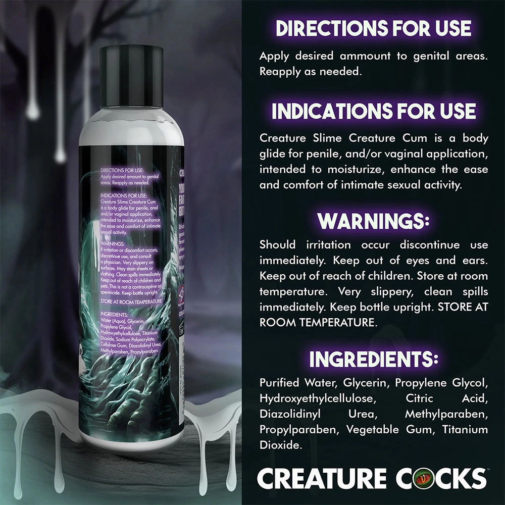 Creature Slime Creature Cum Unscented Water-Based Lubricant