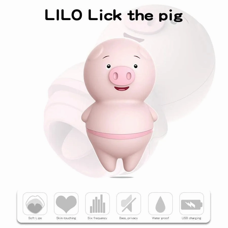 Cute Pig Tongue Licking Clit Stimualtor