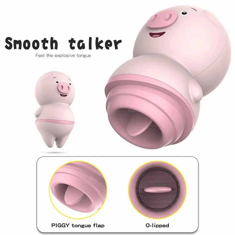 Cute Pig Tongue Licking Clit Stimualtor