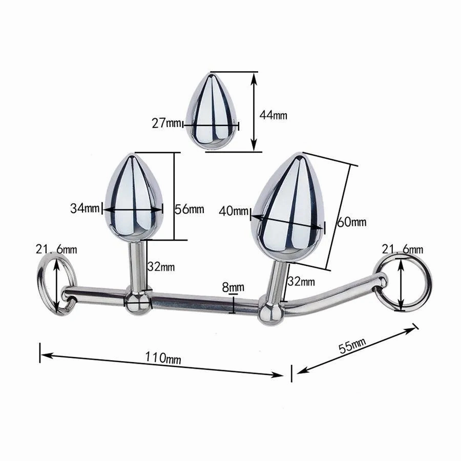 Detachable Metal Anal Hook Kinky Sex Toys