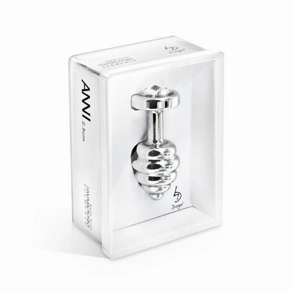Diogol - Ano Butt Plug Ribbed Silver Platted 25 mm (Silver)