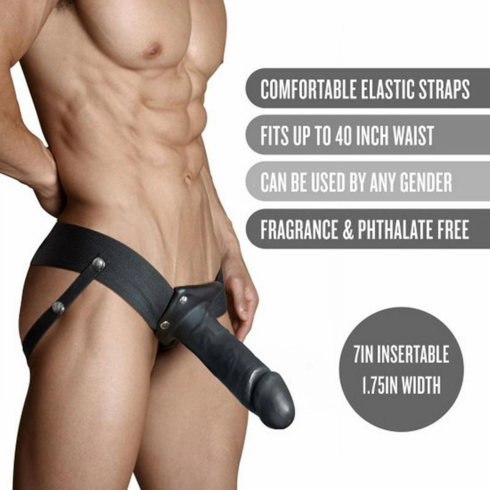 Dr. Skin Hollow Strap-On with 7 Inch Dildo