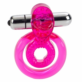 Dual Clit Flicker Vibrating Cock & Ball Ring
