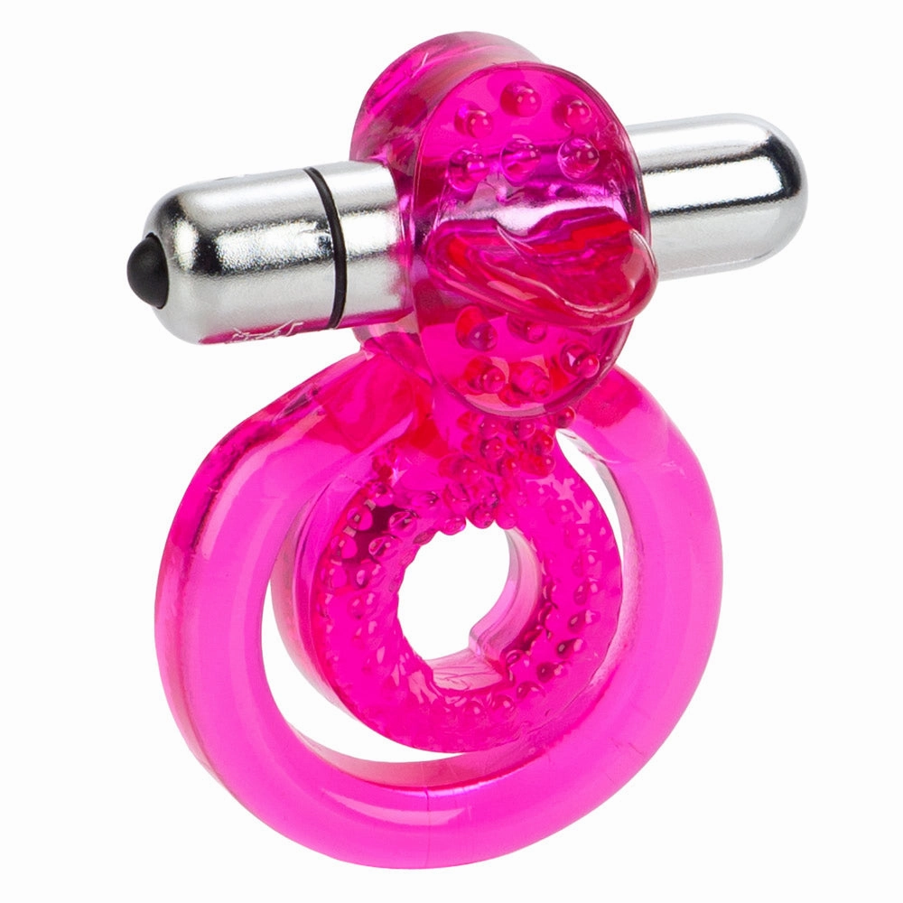 Dual Clit Flicker Vibrating Cock & Ball Ring